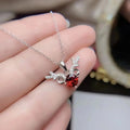 Good Price Butterfly 925 Sterling Silver Surfer Memorial Natural Garnet Necklace Charms for Jewelry Making