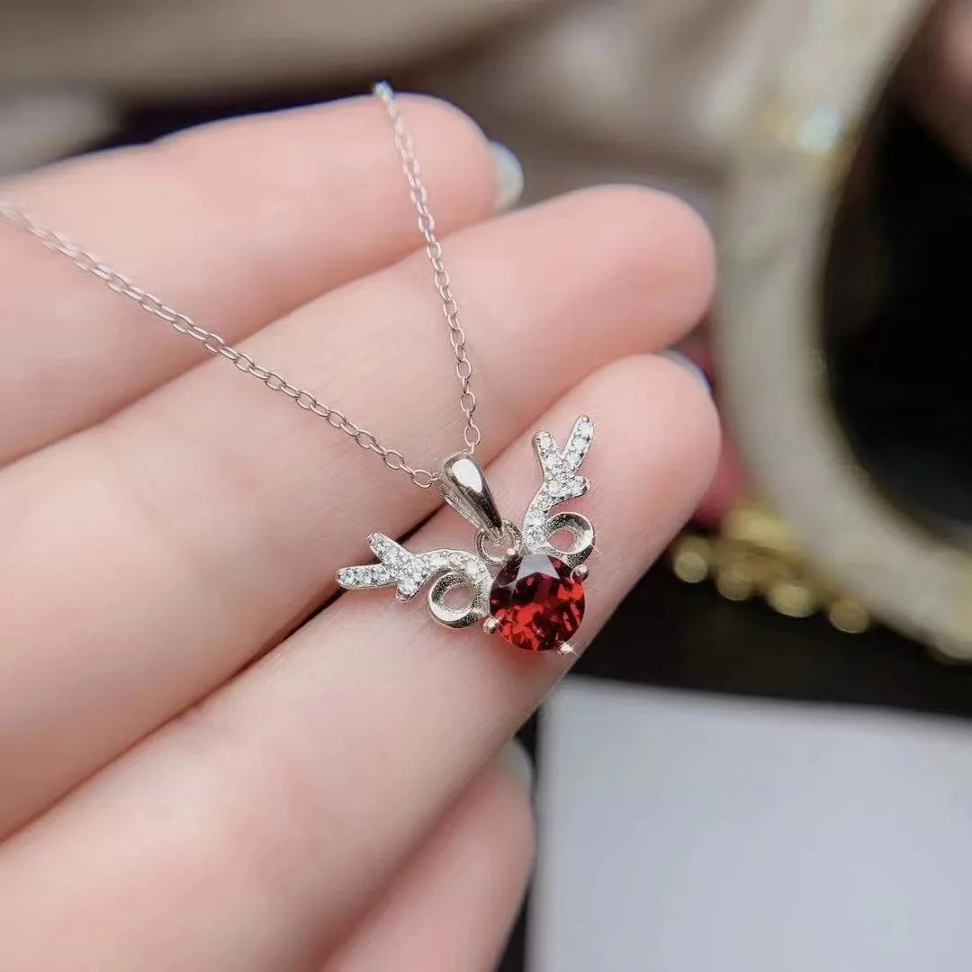 Good Price Butterfly 925 Sterling Silver Surfer Memorial Natural Garnet Necklace Charms for Jewelry Making