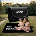 Customized Logo Print Outdoor Extra Large Foldable Portable Sand Proof Waterproof Travel Beach Mat Picnic Blanket