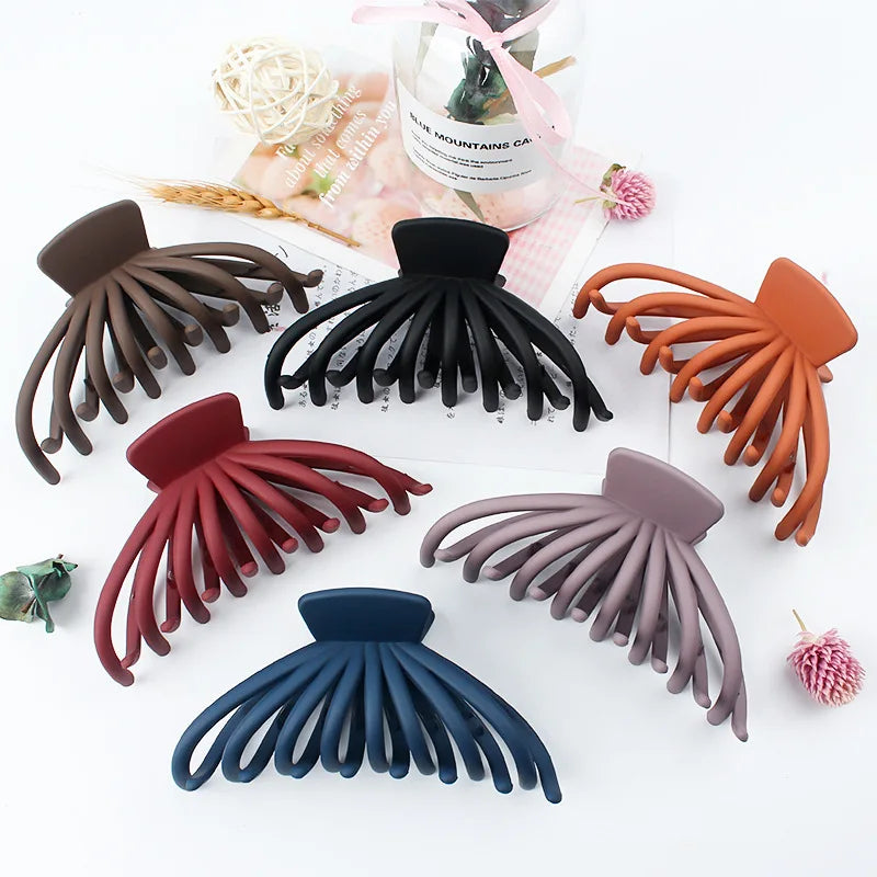 Hot Selling Resin Women Brushed Claw Grip Multi Colorful Hair Clip Accessories Fashion Korean Style Hair Decoration