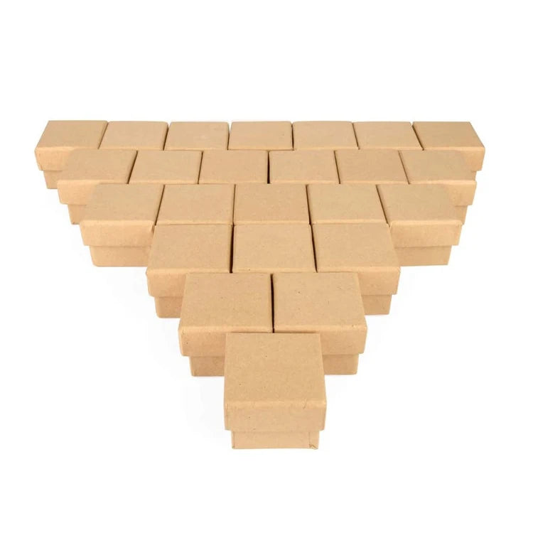 Wholesale Size Recyclable Brown Gloss Laminatio Gift Rigid Lid and Base Box Jewelry Packaging Shipping Packing  Mailing Box