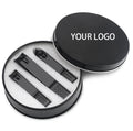 Custom Logo Nail Clippers Set Black Matte Stainless Steel 3 Pcs Slant Edge Toenail Clipper Cutter Manicure Pedicure Kit