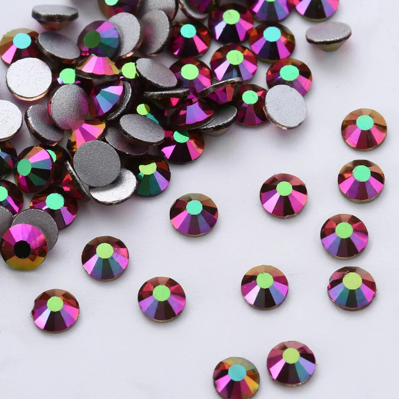 JC Crystal SS3-SS50 Non Hotfix Glass Flatback Rhinestone  Wholesale 1440 Pcs Nail Art Flatback Rhinestones Bulk