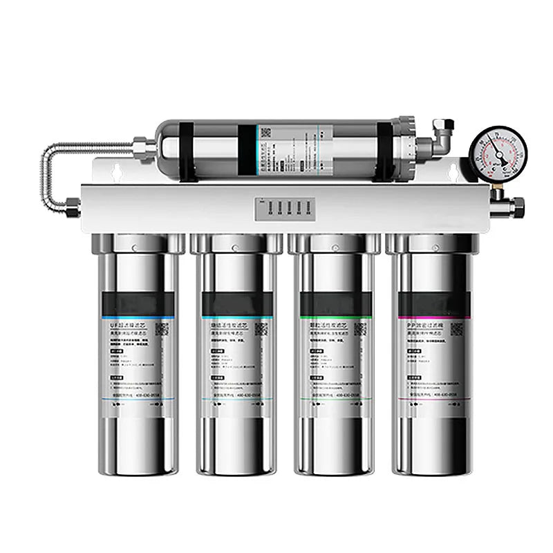 Commercial 5-Stage Stainless Steel Filtration System Manual Power Source CE/CB Certified Household Water Treatment Purifier