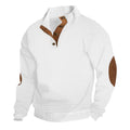 Men's Autumn/Winter 2024 Outdoor Casual Long-sleeved Plaid Knit Pullover Stand Neck Sweatshirt