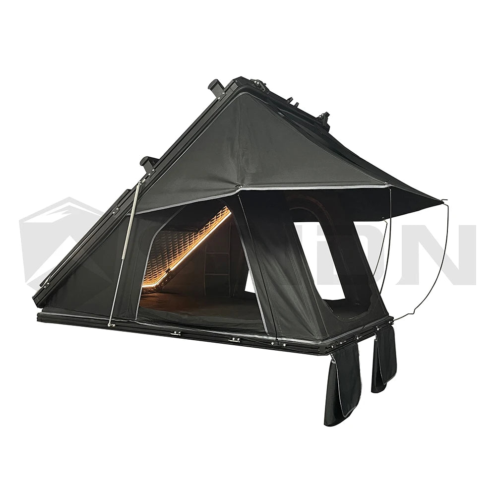 Factory Waterproof 4x4 Off-Road Triangle Aluminium Roof Top Tent Waterproof Light Clam Camping Cheap Rooftop Tent for Sale