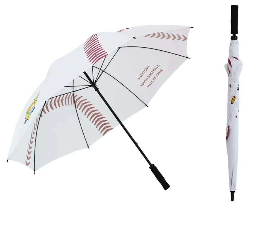 Luxury Promotional Branded Baseball Golf Umbrella  Custom logo Print Auto Open Fiberglass Frame Golf Umbrella Windproof