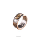 Certified Sterling Silver 99 Lucky Cloud Pattern Ring for Male and Female Couples Heart Sutra Six Word Love Ring