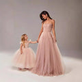 Custom Mother and Kids Tulle Gowns Maxi Ladies Ball Gown Prom Elegant Evening Party Dress Natural Waistline Embroidery