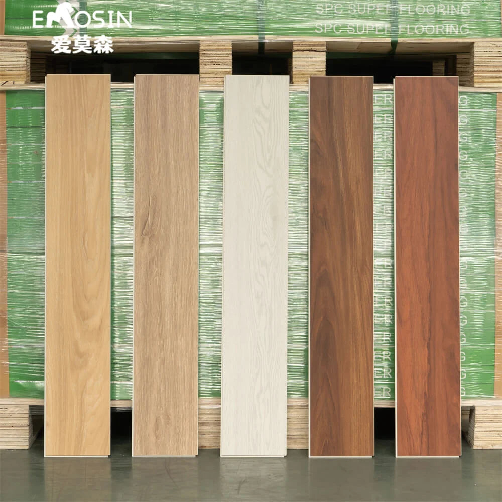 Price Oak Glue Down 4mm 5mm PVC Vinyl Plank WPC LVT Click Lock Linoleum Self Adhesive Vinyl Spc Laminate Flooring