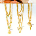 2022 New Arrival Hypoallergenic 18k Gold Pvd Gold Plated Jewelry Stainless Steel Multilayer Layered Necklace for Women
