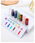 Fashion Natural Stone 4-5CM Crystal Column 7 Pieces Set Hexagonal Column Crystal Healing Stone Handicraft Friend Gift Set