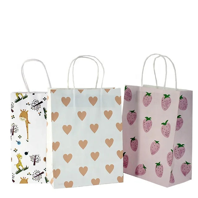Popular Sale Eco-Friendly Recycled Kraft Paper Bags with Twisted Rope Handles 8x4.25x10 in Stock Custom Color Available
