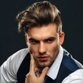 LONGFOR Frontal 3 Lines Vloop Rest Knots Super Thin Skin Water Wave100% Human Hair Toupee Hair Replacement System for Men Patch