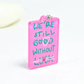 Promotional Acrylic Plastic Non-transparent Letter llaveros Keychains Charms Cute Accessories