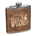Custom Blank Laserable Leatherette Leak Proof Liquor Flask Personalised Laser Engraved Pu Leather Metal Hip Flask for Giveaways