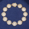 Handmade 12mm 925 Silver Vvs Moissanite Iced Out Hip Hop Jewelry Cuban Lab Diamond Round Link Chain Bracelet Men MegaBDM