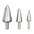 Hardware Tools Natural Color High-speed Steel 3pcs Umbrella Drill Hole Opening Chamfering and Reaming Sheet Drill