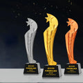Gold Silver Bronze Resin Star Crystal Trophy and Award MH-NJ0631
