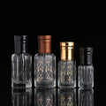 CJ-12ML Small Empty Round Shaped Decorative Arabian Oud Attar Perfume Oil Glass Bottle