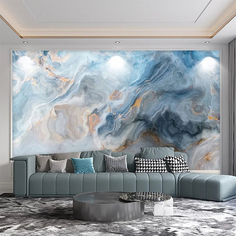 Nordic Style Simple Abstract Marble Wallpaper Living Room Tv Background Wall Cloth Art Modern Light Luxury Wallpaper