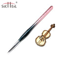 Wholesale Ombre Handle Custom Hair Plastic Handle Liner Gel Oval Flat Nail Brush for Professional Use