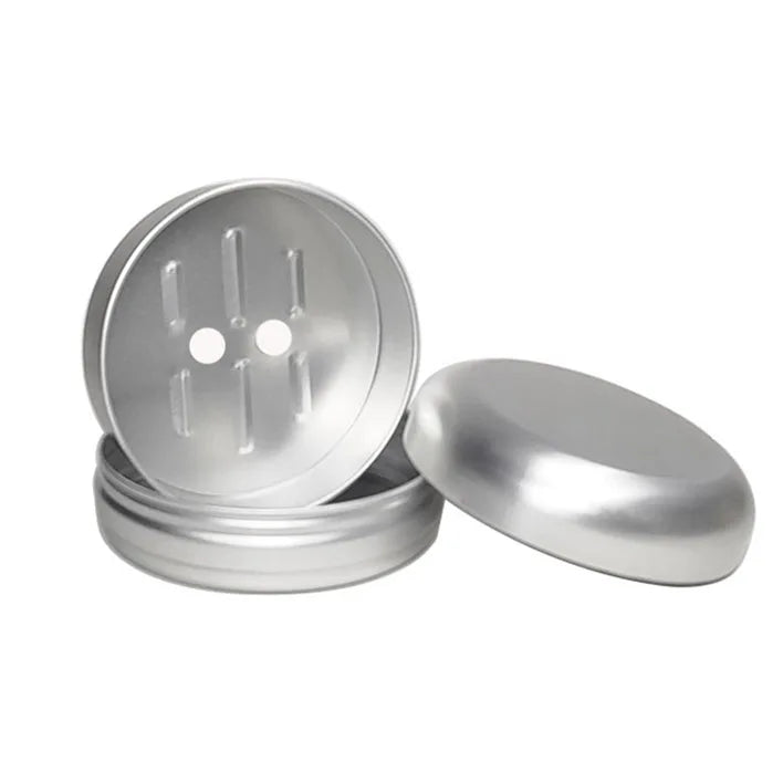 Custom logo Empty Travel Aluminum Soap Aluminum Box Jar Yin Can Container case Soap Packaging Box