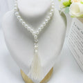 Fashion Custom 33 Pcs Plastic Pearl Prayer Bracelet with Tassel Islamic Religious Rosary Beads Muslim Religious Jewelry Gift