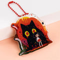 New Creative Fashion Fun Customizable Cartoon Image Epoxy Resin Thickened Rainbow Acrylic Keychain Color Gradient Keychain