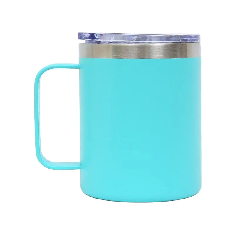 Eco Friendly 12oz 12oz Travel Coffee Mug Vacuum Tumbler Cups Stainless Steel Coffee Mugs with Lid and Handle 12oz Coffee Mug