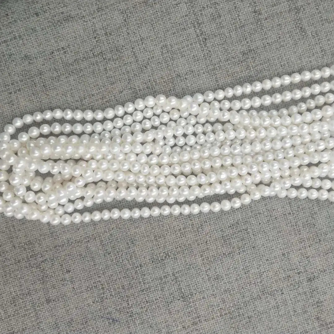 Wholesale Price 5-5.5 mm Freshwater Round Nature Pearl Good Quality Loose Beads for DIY Jewelry Findings