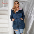 Wholesale Winter Jacket Women Plus Size Ontrast Color Waterproof Fabric With Thick Cotton Clothing Warm Women Parka