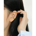 925 Sterling Silver Fashion Ear Cuff Earrings Minimalist Geometric Clip on Earrings Gold Non-piercing Earrings Women Jewelry