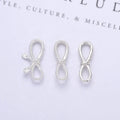 925 Sterling Silver Twist Plain Bowknot Clasp Knot Shape Necklace Connector Jewelry Findings Accessories