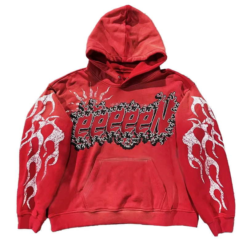 Streetwear Boxy High Quality Printed Pullover Hoodie Sweatshirt Custom logo Oversized Heavyweight Printed Embroidered Hoodies