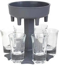 IN STOCK Wholesale Multi 6 Ways Shot Glass Plastic Dispenser Liquor Dispenser and Carrier Holder