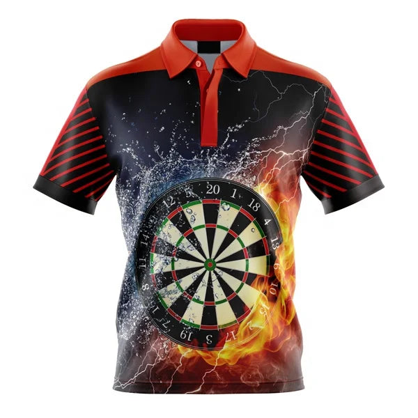 Vader Team China Dragon Full Sublimation Design Ladies Men's Custom Dart Polo Shirts