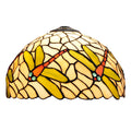 Lamp Shade Replacement 12 Inches Stained Glass Dragonfly Lampshade for Desk Light Ceiling FixtureHome Office Decoration