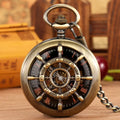 High Quality Vintage Hollow Rudder Manual Mechanical Pocket Watch Flip Roman Numerals Face Watch for Men Gift