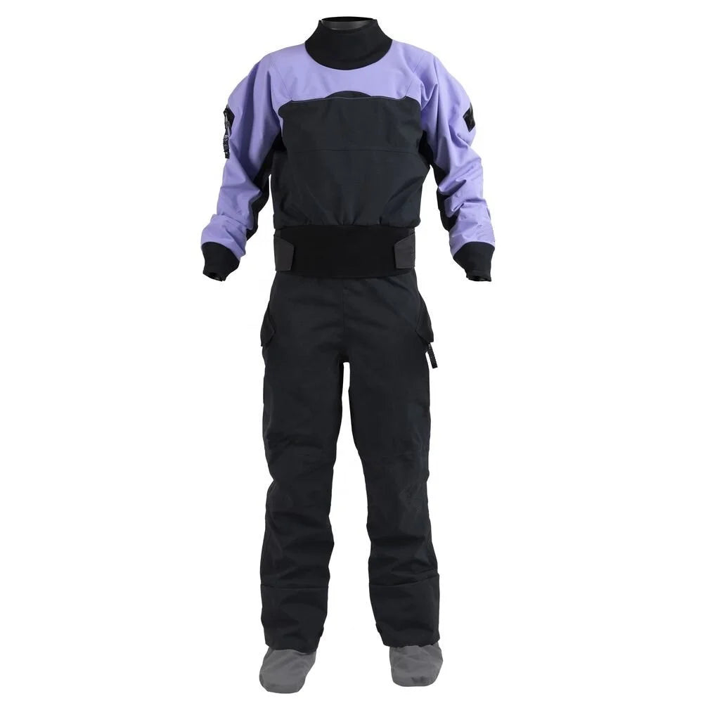 3-layer 160DTaslan Women's Kayak Dry Suit Waterproof Breathable Anti-UV Warm Full Set Diving Suit White Water Sports