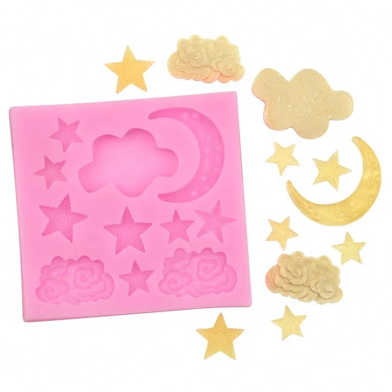 Hengya Silicone Resin Mold at Diy Cake Decoration Soon and Star Shape Silicone Chocolate Mold