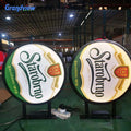 Office Led Signboards Stainless Steel Welcome Poster Light Box