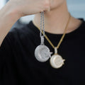 New Moon Star Full Zircon Hip Hop Pendant a Must-have Trendy Accessory for Couples