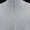 Crystal Jewelry Set Rhinestone Necklace Earrings Jewelry Set Bridal Bridesmaid Wedding Necklace Set Conjunto De Collar