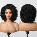Futuristic Chemical Fiber Synthetic Short Bob Lace Wig Blonde Super Curly Mid-Length Wig High Quality Chemical Fiber Smooth