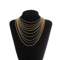 Wholesale 2mm 2.5mm 3mm 18K Gold Plated Waterproof 316L Stainless Steel Non Tarnish Classic Vintage Square Link Chain Necklaces
