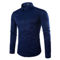 Solid Color Men's Fashionable Candy Color Shirt Men's Casual Long Sleeve Shirt for Men