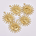 Wholesale Brass Sun Jewelry Pendants Original Color Nickel Lead & Cadmium Free 25x22mm Hole Approx 1mm 50PCs/Bag 708110
