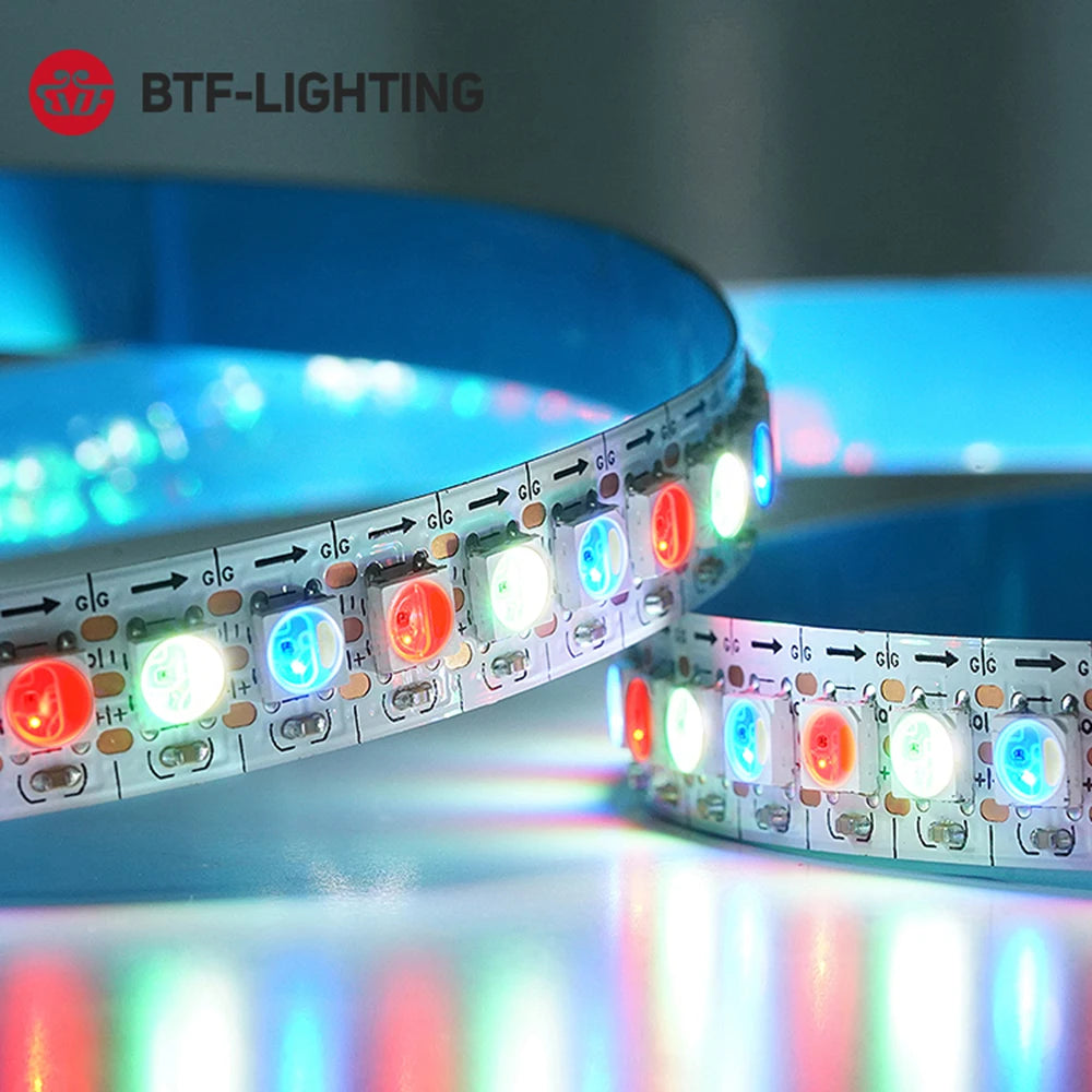 Ktv Lighting Decoration Ip65 Ip30 Ip67 Dream Full Color Digital Addressable DC5V 12V 144L SK6812 RGBW 144Ledsm