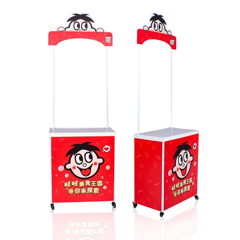 Supermarket Portable PVC Display Promotion Table Newly-Designed Food Counter for Effective Marketing